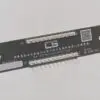 LEDバーのピッチ変換基板側。基板上に端子番号と接続部が並んでいます。